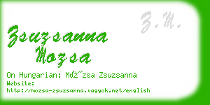 zsuzsanna mozsa business card